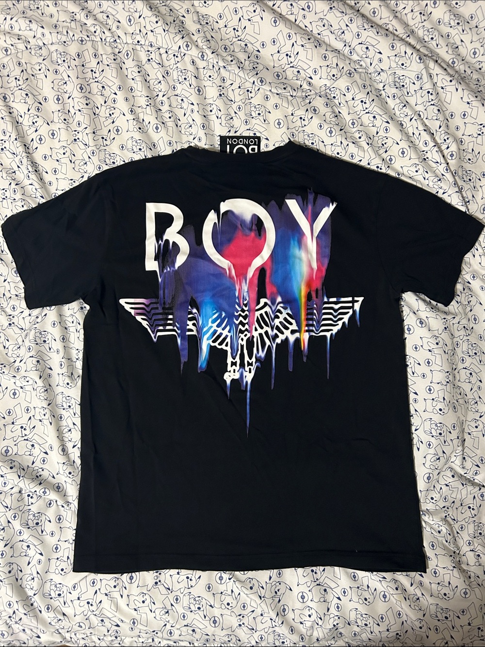 BOY LONDON Paint Drip Eagle Graphic Tee Shirt